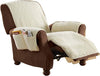 Large And Small Anti-Slip Fleece Recliner Chair Seat Cover With Pockets